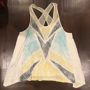 Free People patterned racerback tank